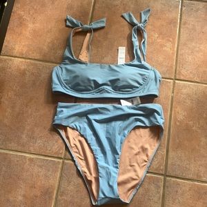 Baby Blue High Waist Bikini J Crew